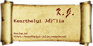 Keszthelyi Júlia névjegykártya