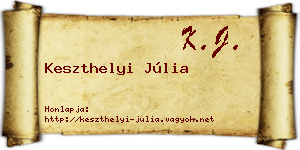Keszthelyi Júlia névjegykártya