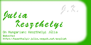 julia keszthelyi business card